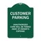 Signmission Unauthorized Cars Will Towed Away Owners Expense Heavy-Gauge Alum Sign, 18" L, 24" H, GW-1824-9875 A-DES-GW-1824-9875 - alternate 1
